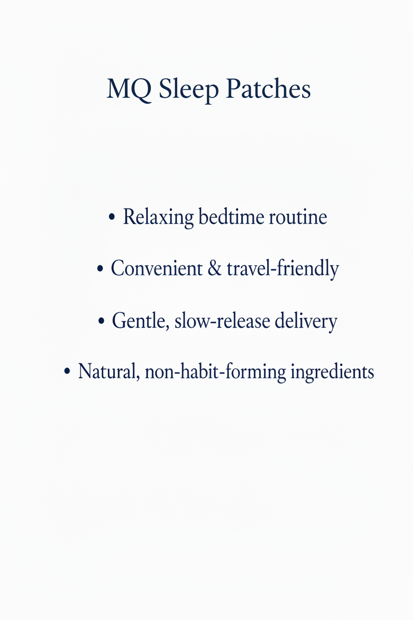 MQ Sleep Patches - Natural Ingredients - Sleep Aid - Relaxing Bedtime