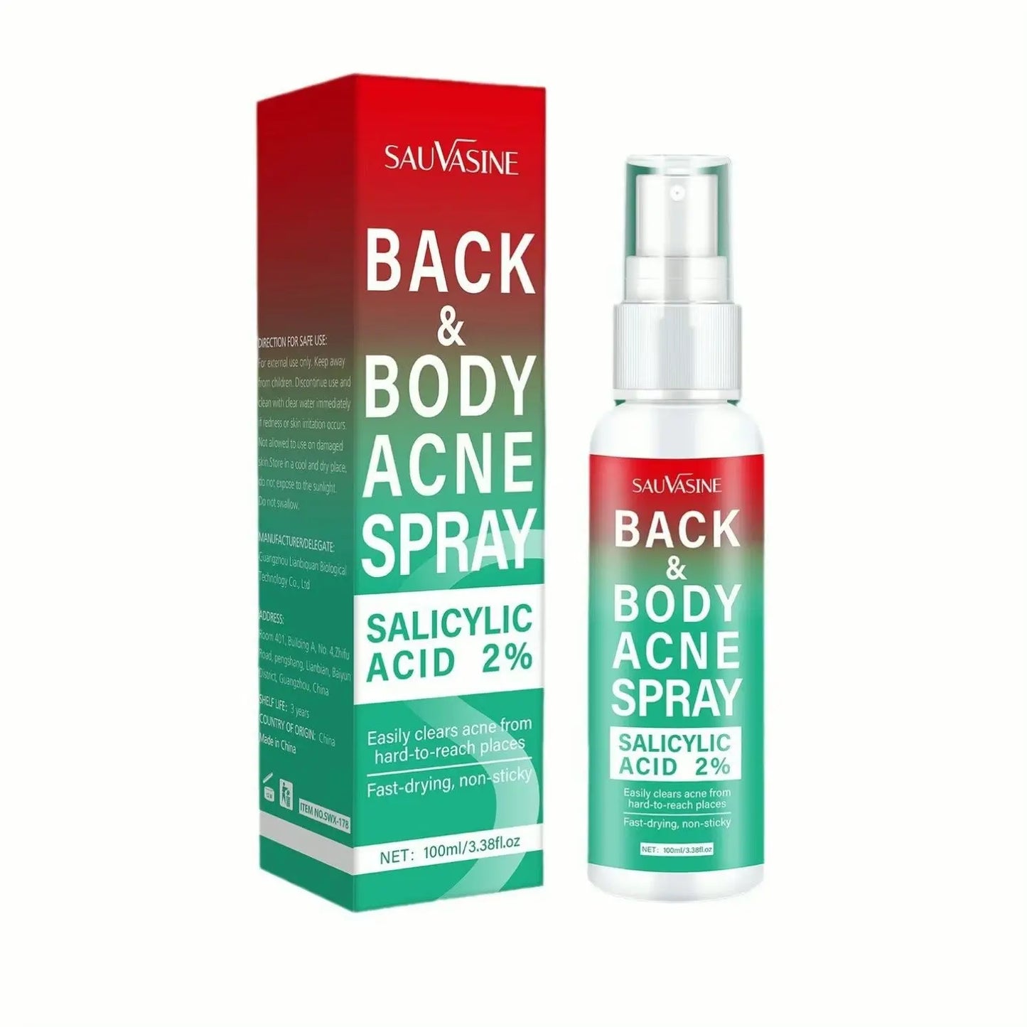 Body Acne Spray – Back Acne Treatment (100ml) Honos Beauty
