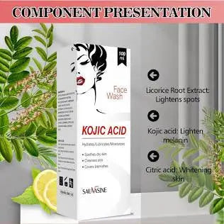 Sauvasine Face Wash - Kojic Acid - Healthier, Clearer Skin Honos Beauty