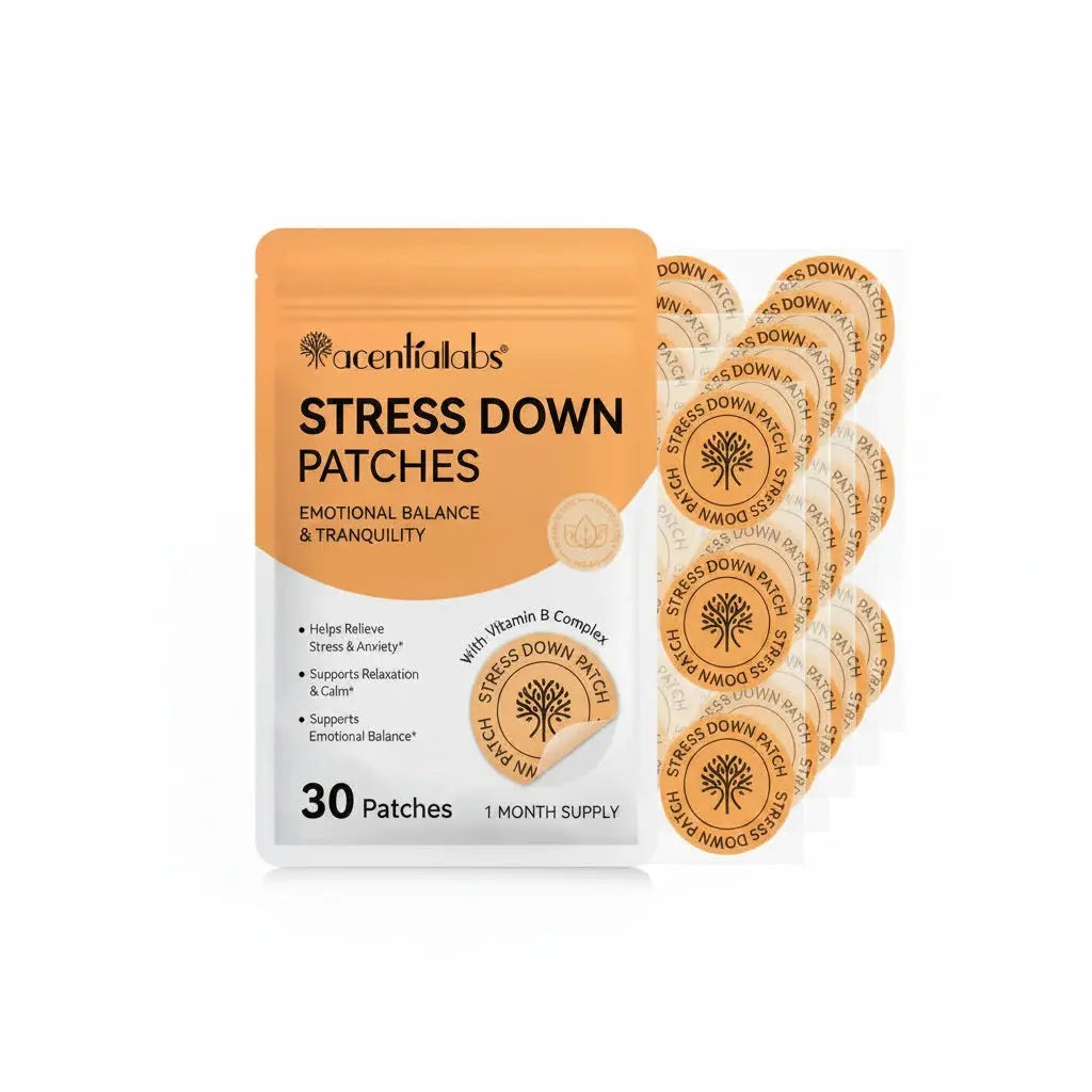 Acetiallabs Stress Down Patches - Natural Ingredients - Anxiety Relief - Calm & Relaxation Honos Beauty