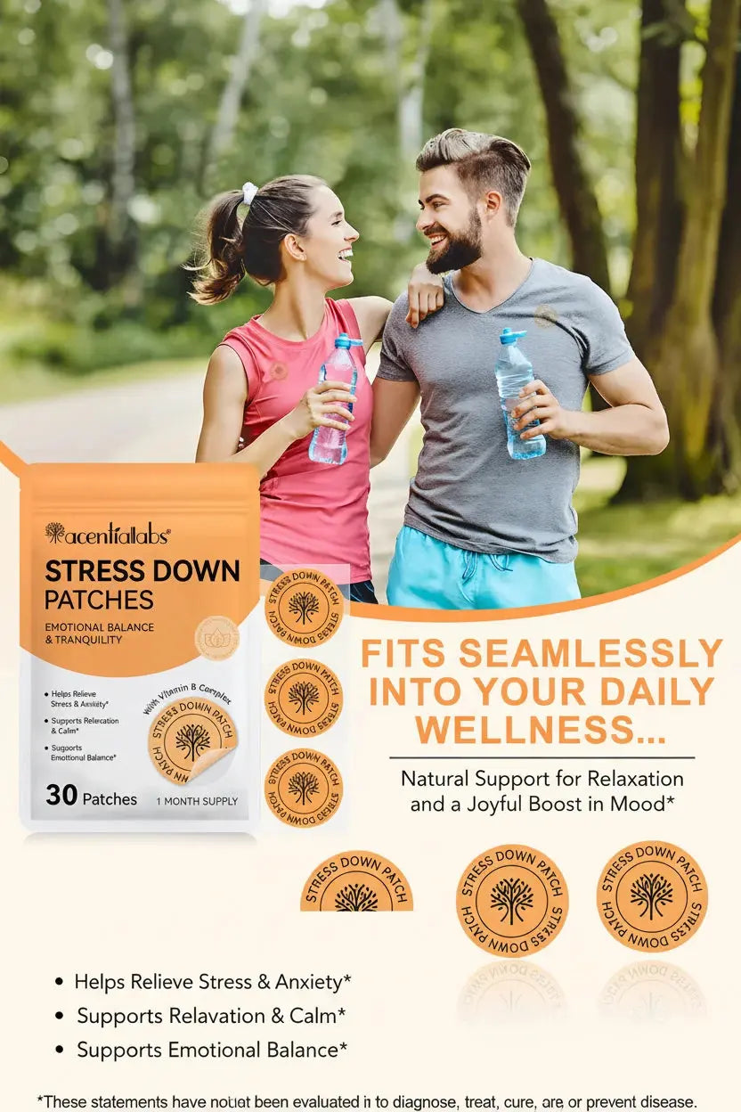 Acetiallabs Stress Down Patches - Natural Ingredients - Anxiety Relief - Calm & Relaxation Honos Beauty