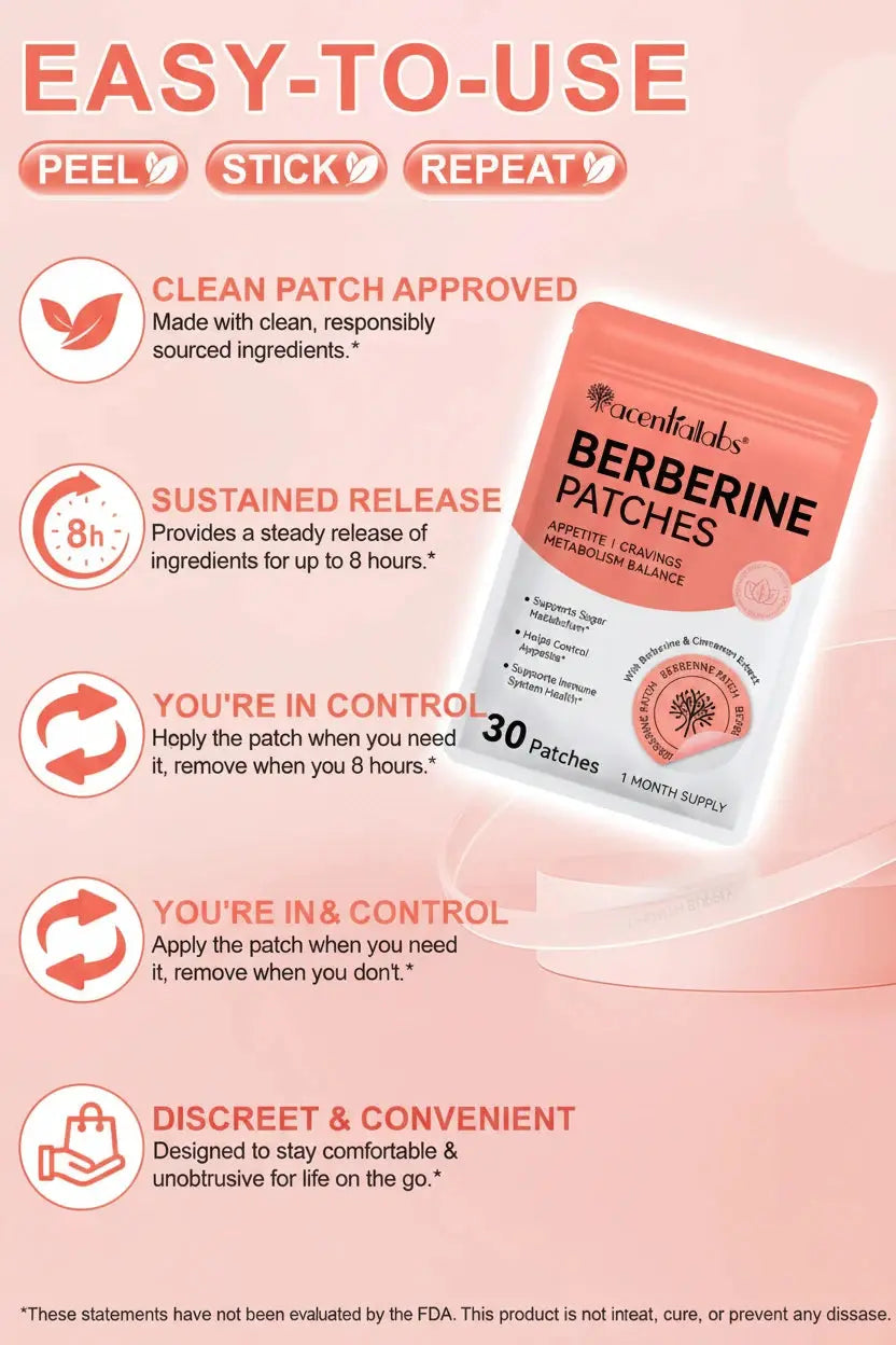 Acentiallabs Berberine Patches - Appetite Control - Weight support patch My Store