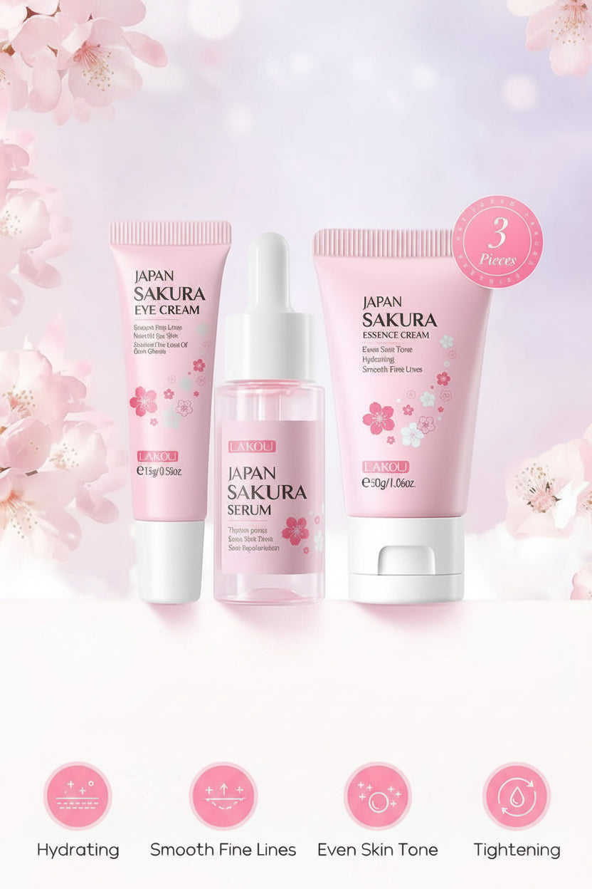 Japan Sakura 3-Piece Skincare Set Honos Beauty