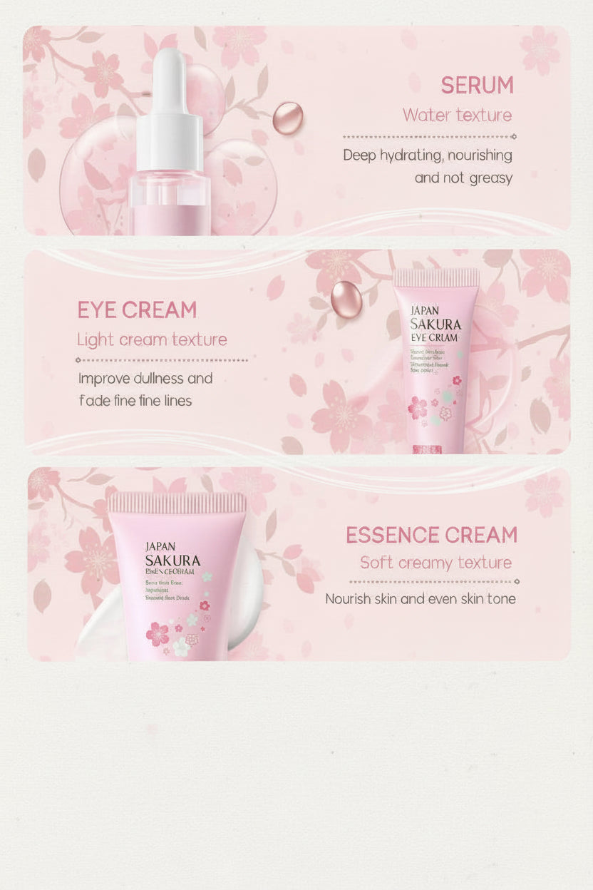 Japan Sakura 3-Piece Skincare Set Honos Beauty