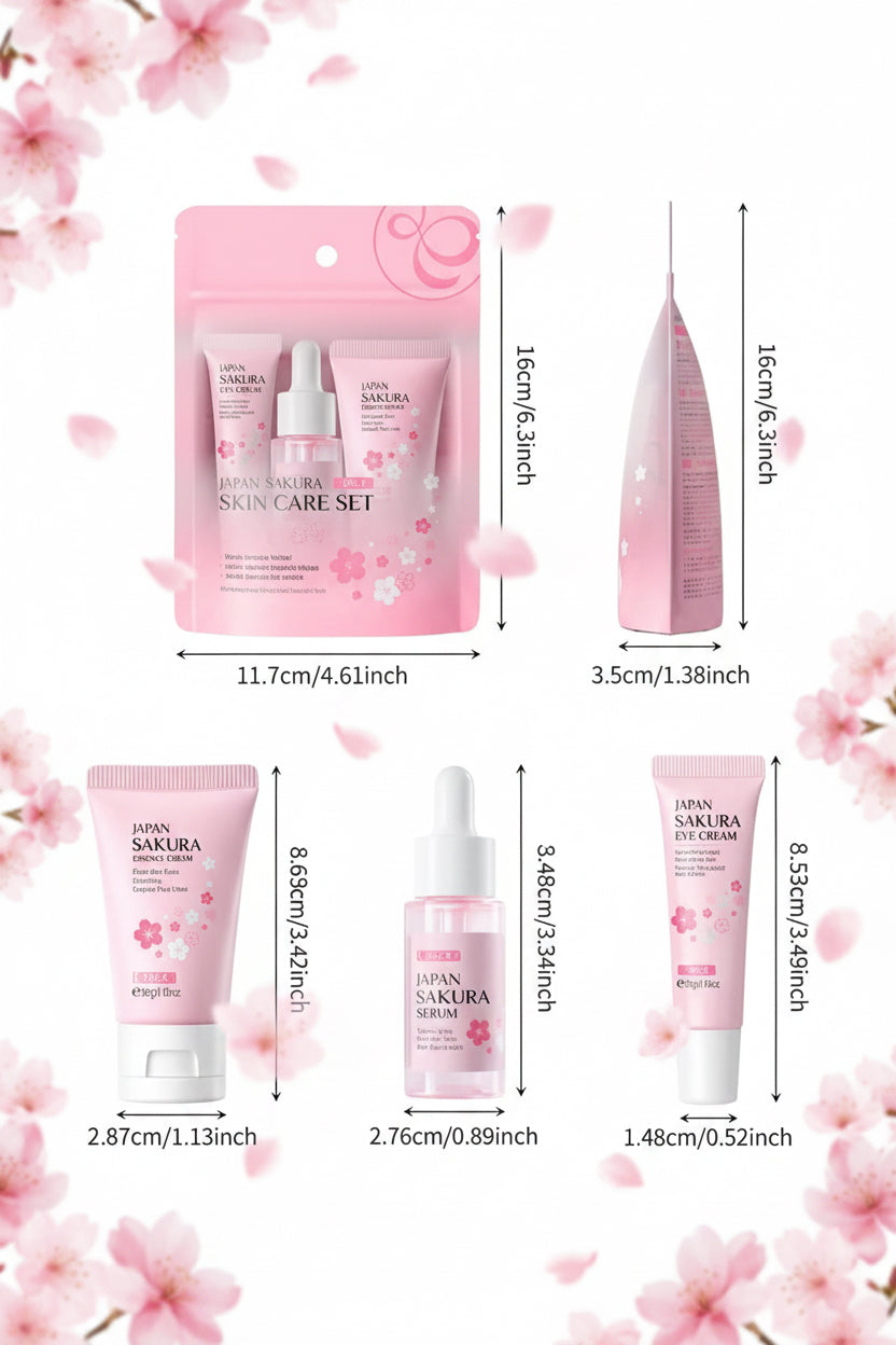 Japan Sakura 3-Piece Skincare Set Honos Beauty
