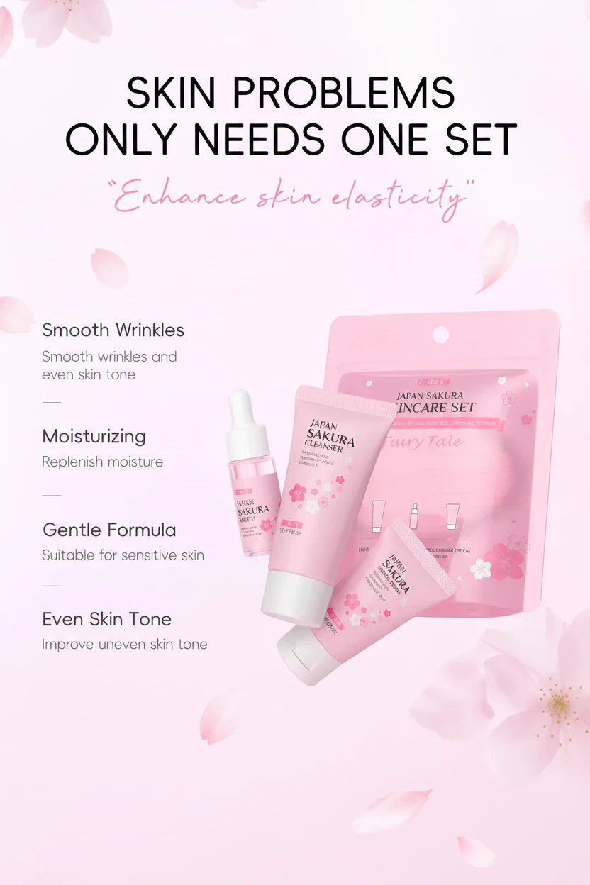 Japan Sakura 3-Piece Skincare Set Honos Beauty