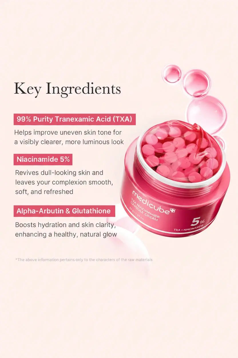 Medicube TXA Niacinamide Capsule Cream Honos Beauty