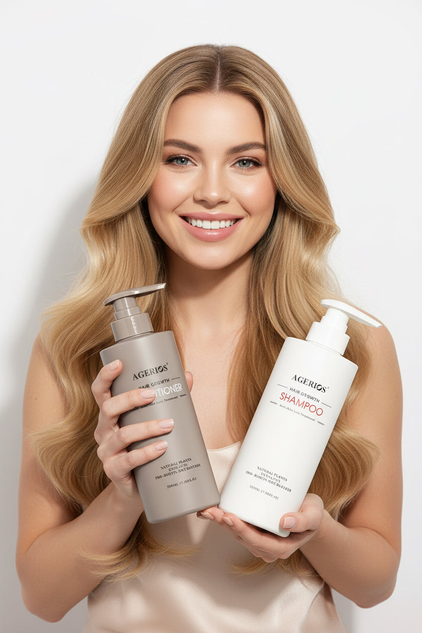 Agerios Hair Growth Shampoo- Stimulates Hair Growth- Strengthens Hair