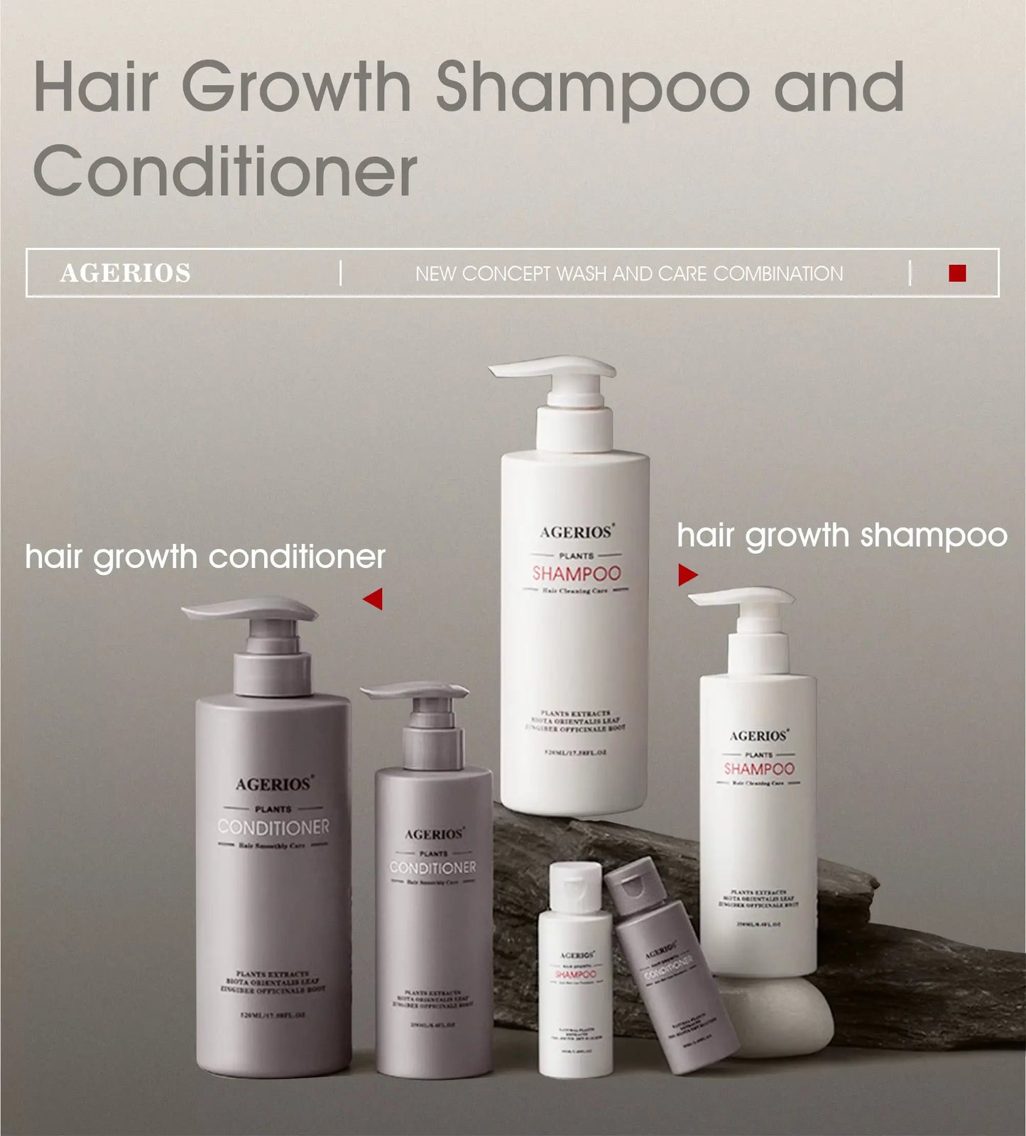 Agerios Hair Growth Shampoo- Stimulates Hair Growth- Strengthens Hair Honos Beauty