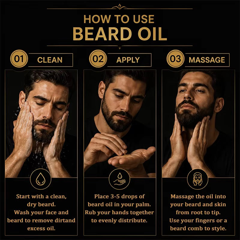Halorinna Beard Oil | Moisturizing, Frizz Control & Natural Shine