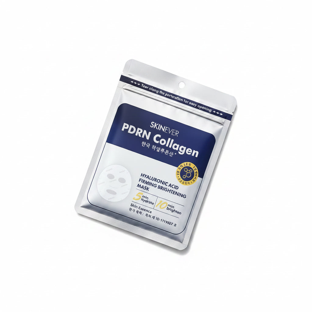 PDRN Collagen & Hyaluronic Acid | 5 Sheet Mask | Firming • Plumping • Hydrating • Brightening