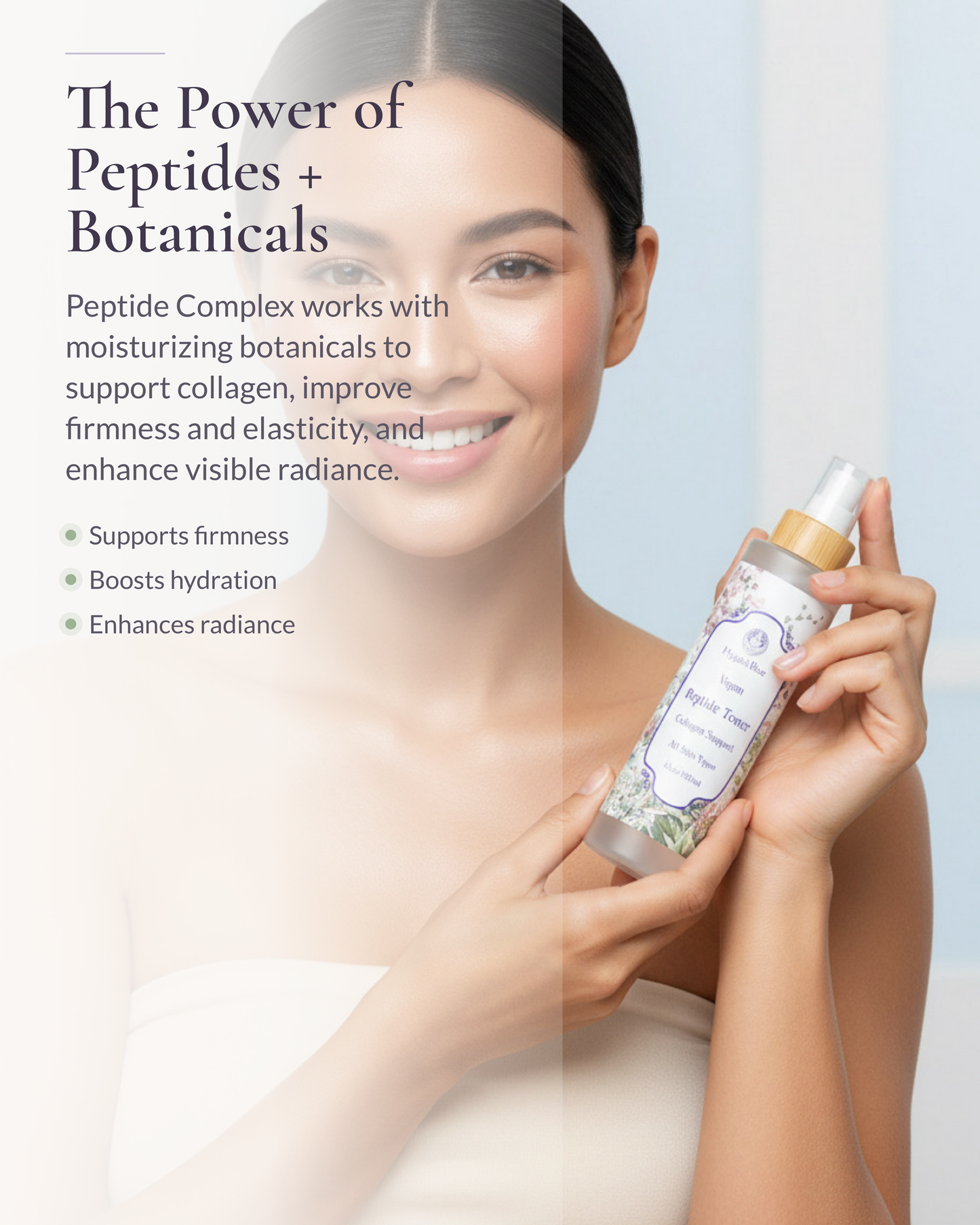 Peptide Toner | Boost Collagen,  Holistic Beauty,Firming facial toner Hygia's Blue