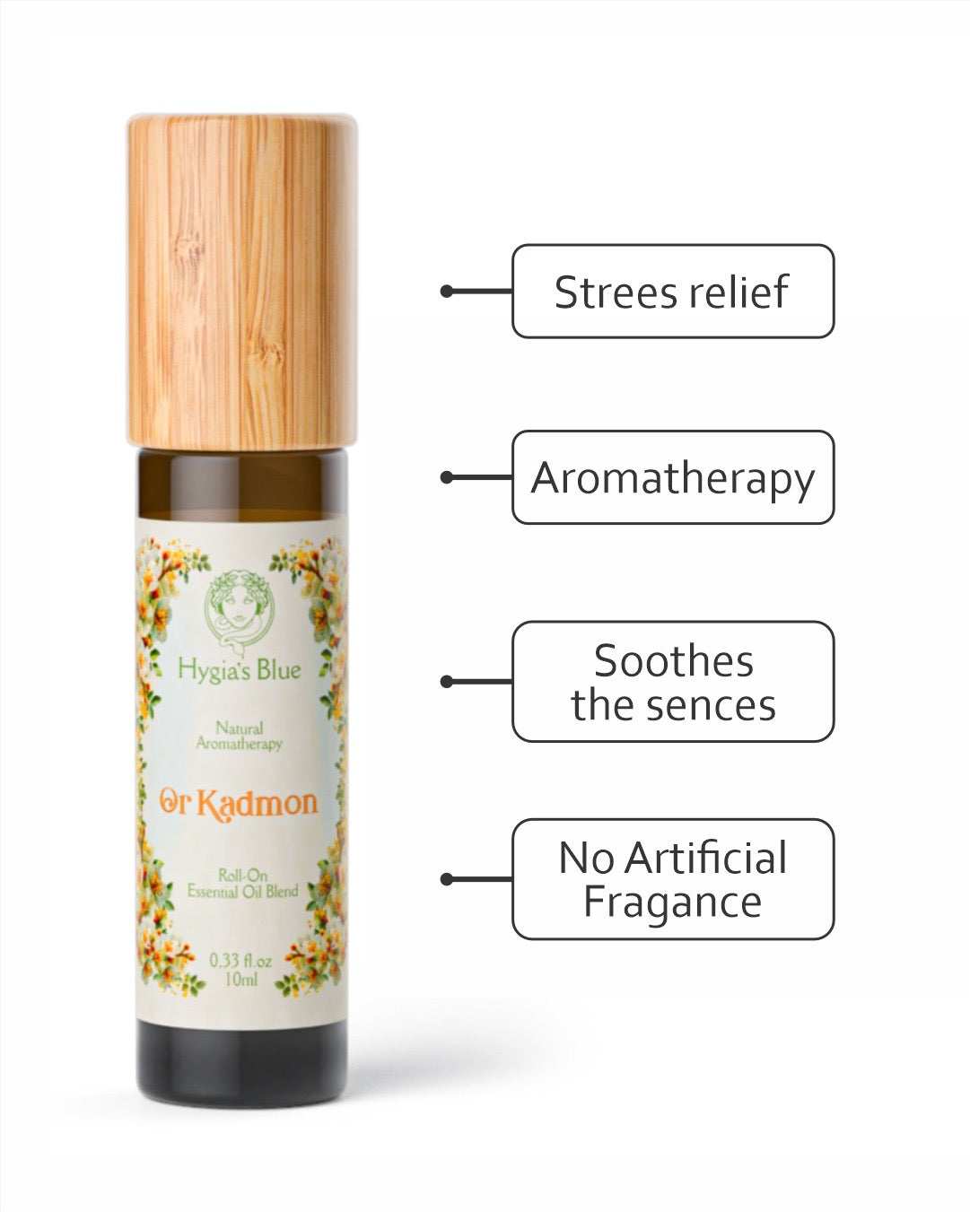 Or Kadmon Roll On  | Calm, Peace, Stress Relief roll on Hygia's Blue