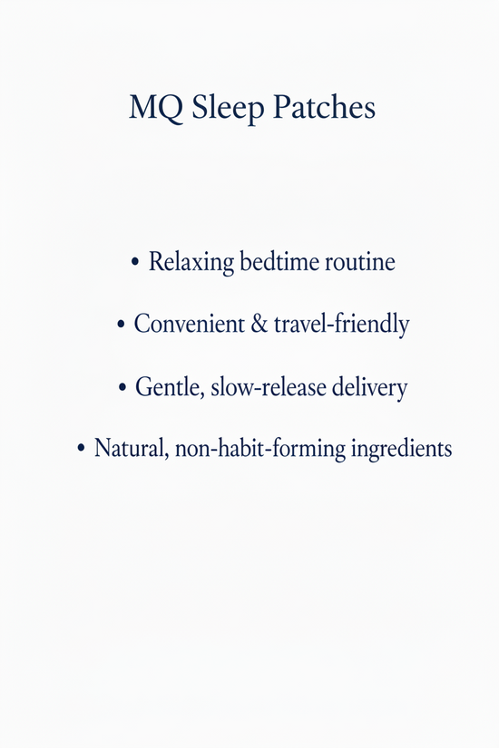 MQ Sleep Patches - Natural Ingredients - Sleep Aid - Relaxing Bedtime