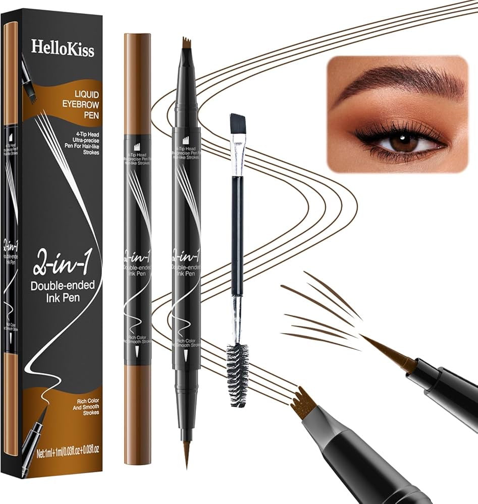 HelloKiss Liquid Brown Double Headed Pen