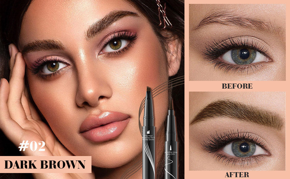 HelloKiss Liquid Brown Double Headed Pen