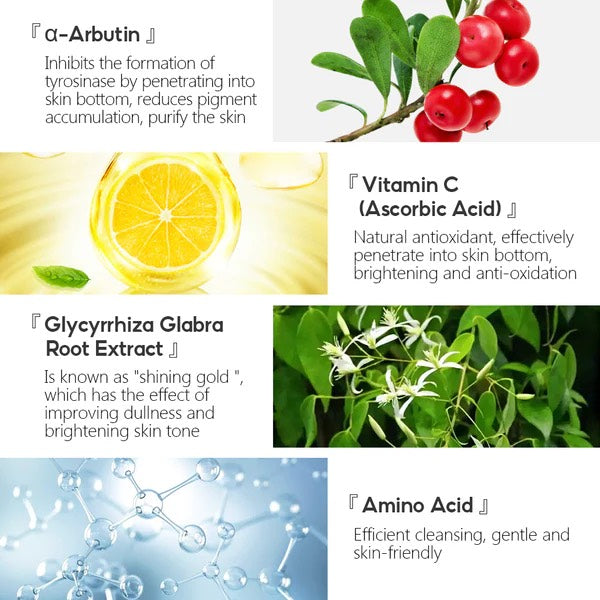 VIBRANT GLAMOUR α‑Arbutin Whitening Facial Cleanser
