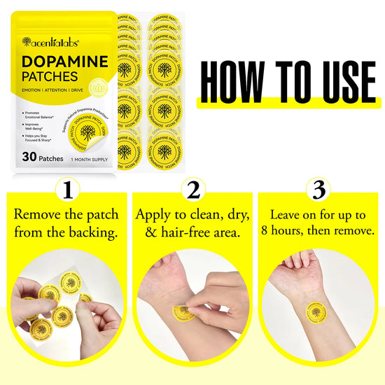 Acentiallabs Dopamine Patches - Support Focus, Motivation