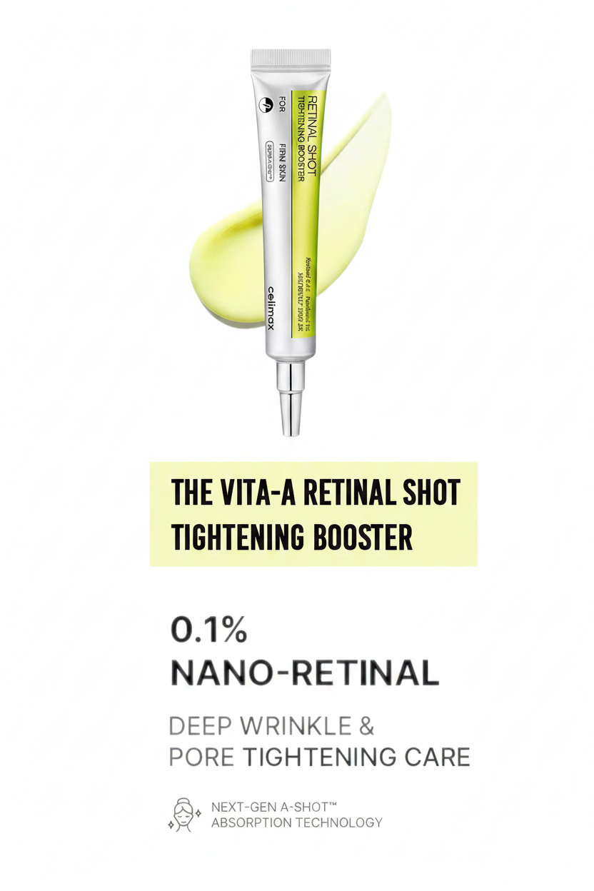 Celimax Vita-A Retinol Shot Tightening Serum-  Refines the look of enlarged pores