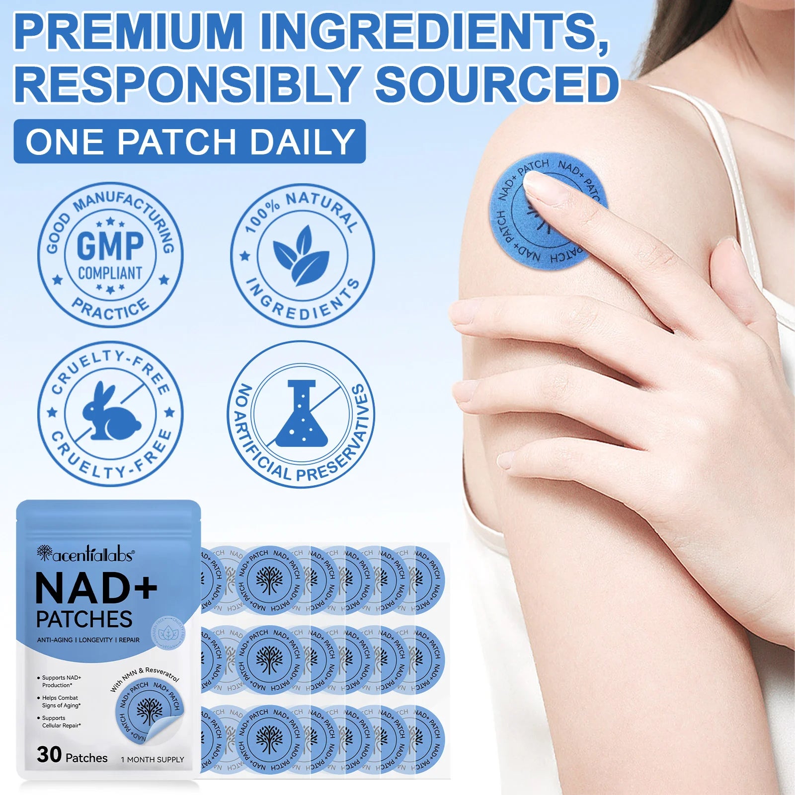 Acentiallabs NAD+ Patches