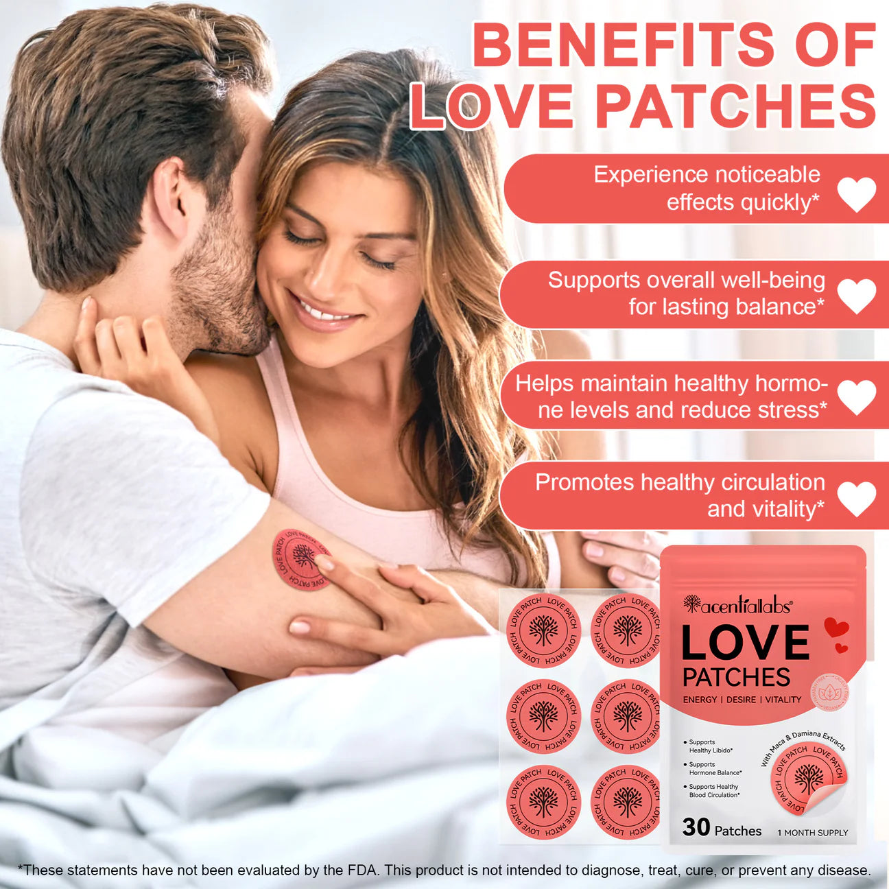 AcentialLabs Love Patches – Energy • Desire • Vitality
