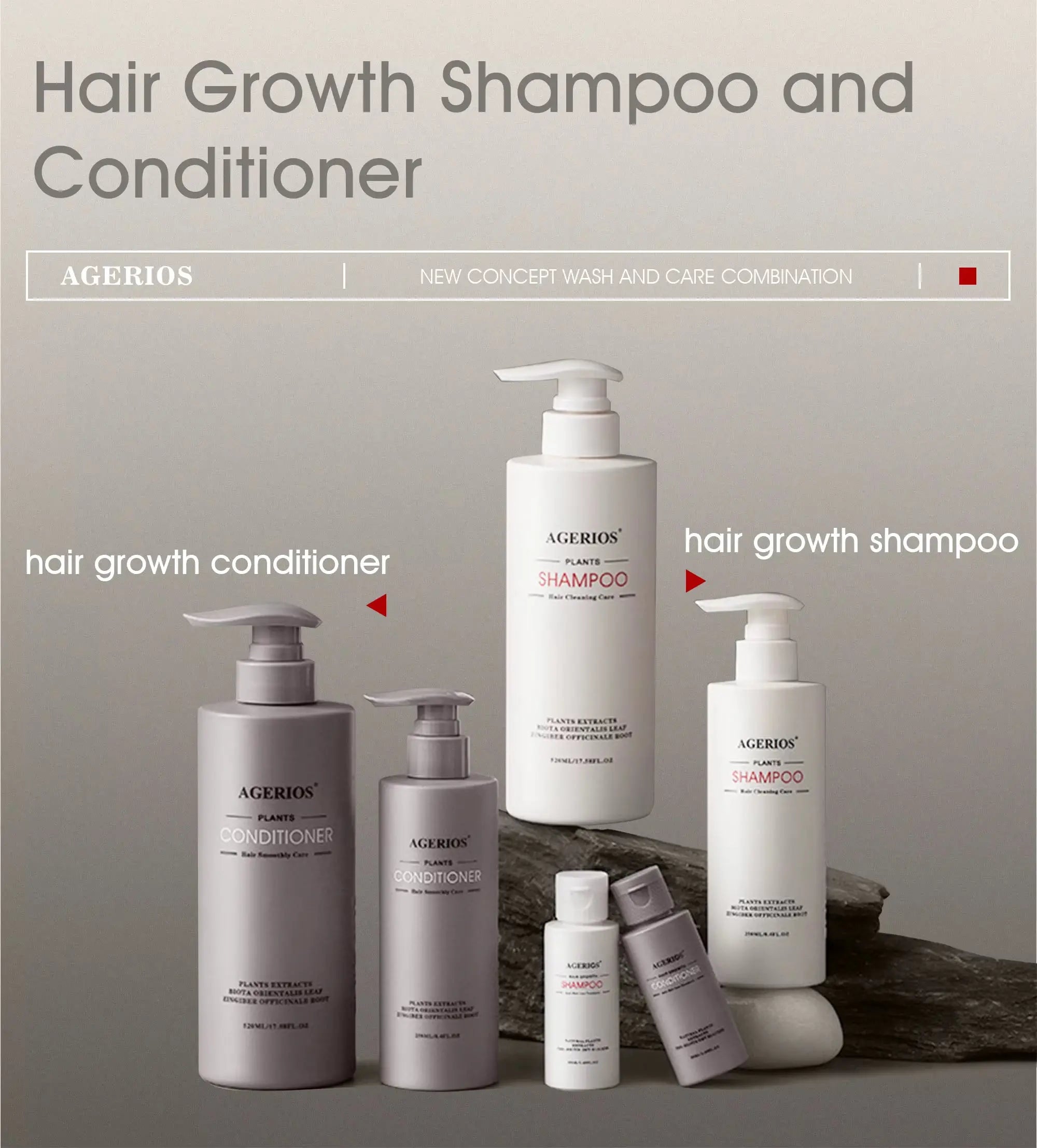 Agerios Hair Growth Shampoo- Stimulates Hair Growth- Strengthens Hair Honos Beauty