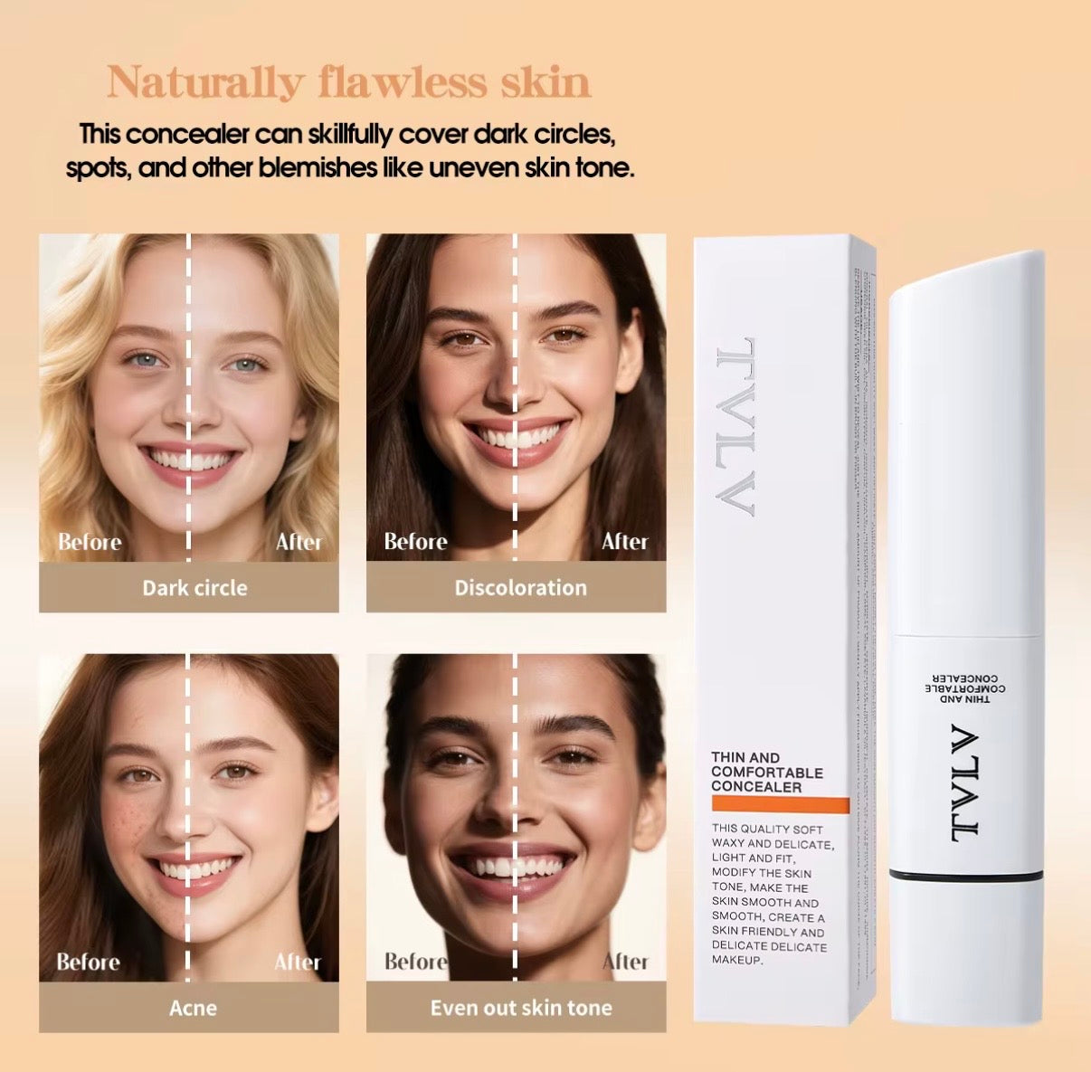 TVLV Concealer Foundation Stick -  Concealer and foundation combination