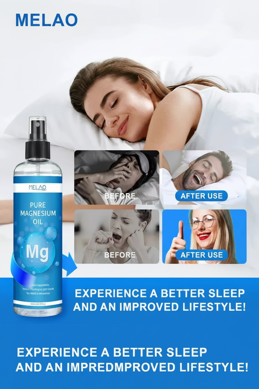 Melao Pure Magnesium Oil Spray | Topical Magnesium Muscle Recovery & Relaxation Support