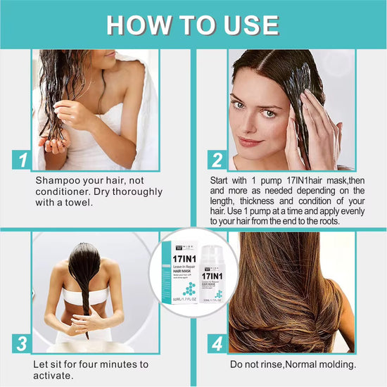 Wise King 17 in 1 Leave-In Repair Hair Mask | Repair, Protect Your Hair in One Step
