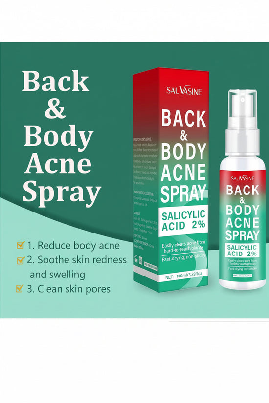 Body Acne Spray - 2% Salicylic Acid - Prevents Breakouts