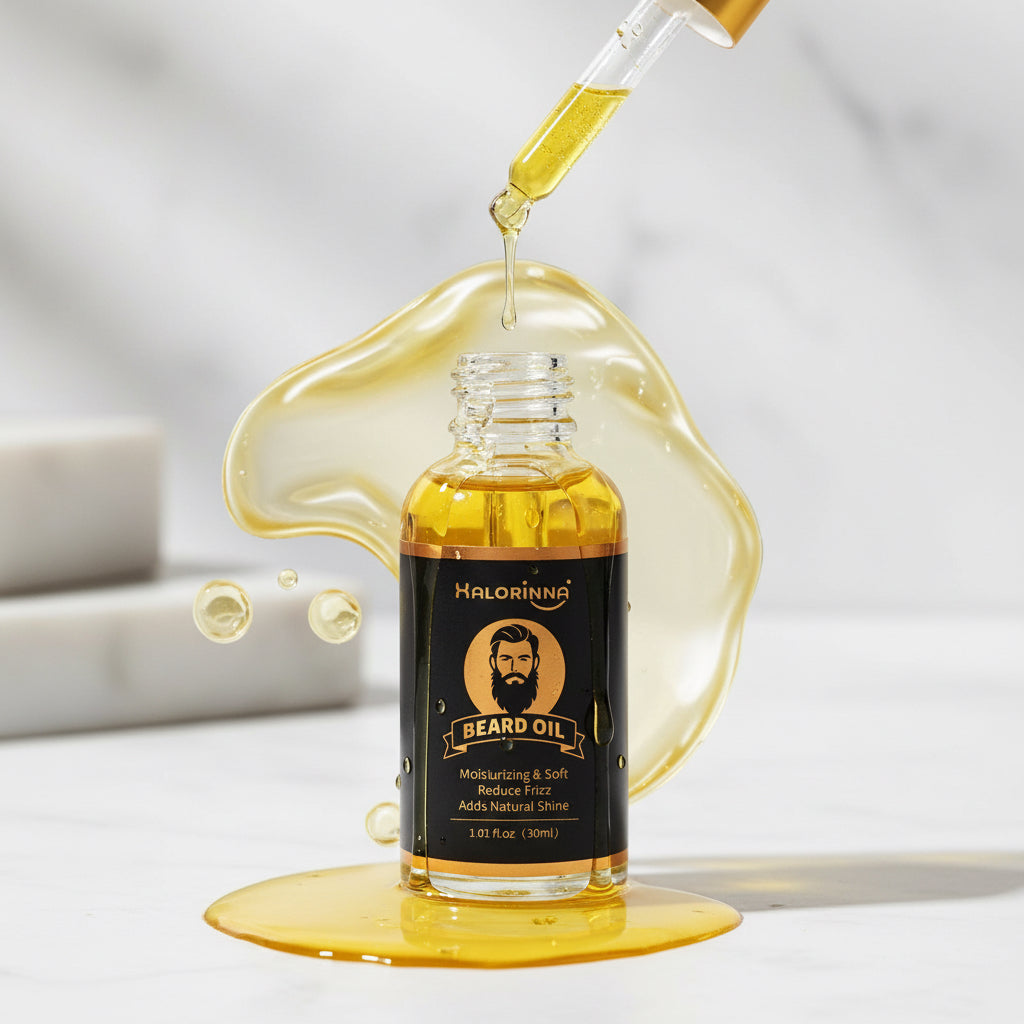 Halorinna Beard Oil | Moisturizing, Frizz Control & Natural Shine