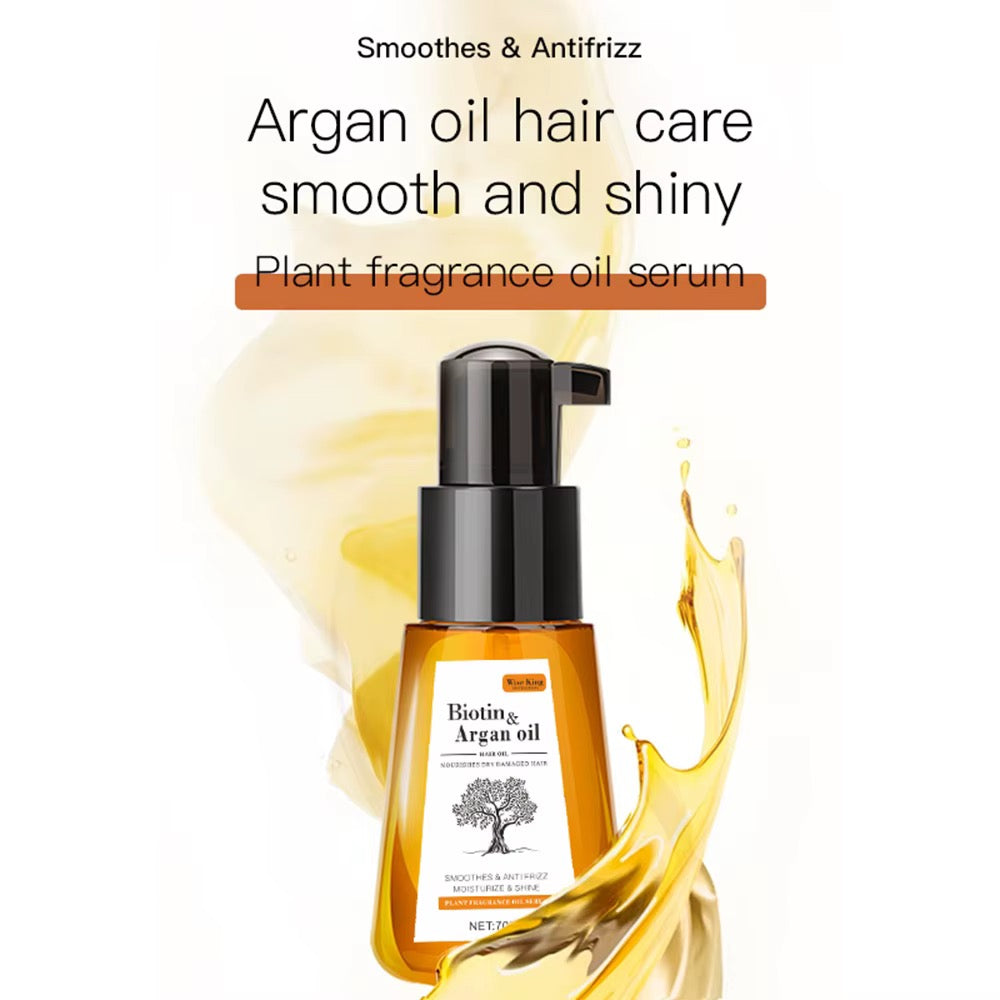 Wise King| Biotin & Argan Oil | Moroccan Hair Oil for Dry & Frizzy Hair