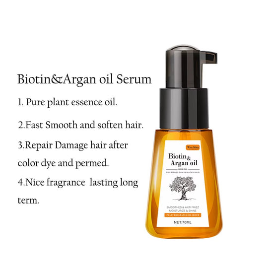 Wise King| Biotin & Argan Oil | Moroccan Hair Oil for Dry & Frizzy Hair