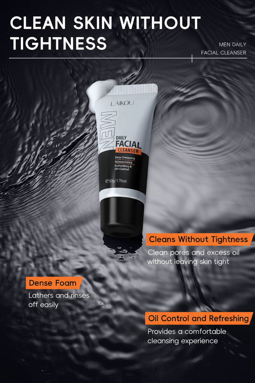LAIKOU Men Face Wash | Oil Control • Deep Cleansing • Fresh & Smooth Skin