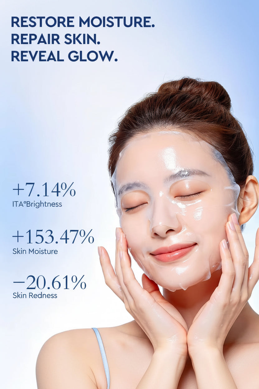 PDRN Collagen & Hyaluronic Acid | 5 Sheet Mask | Firming • Plumping • Hydrating • Brightening