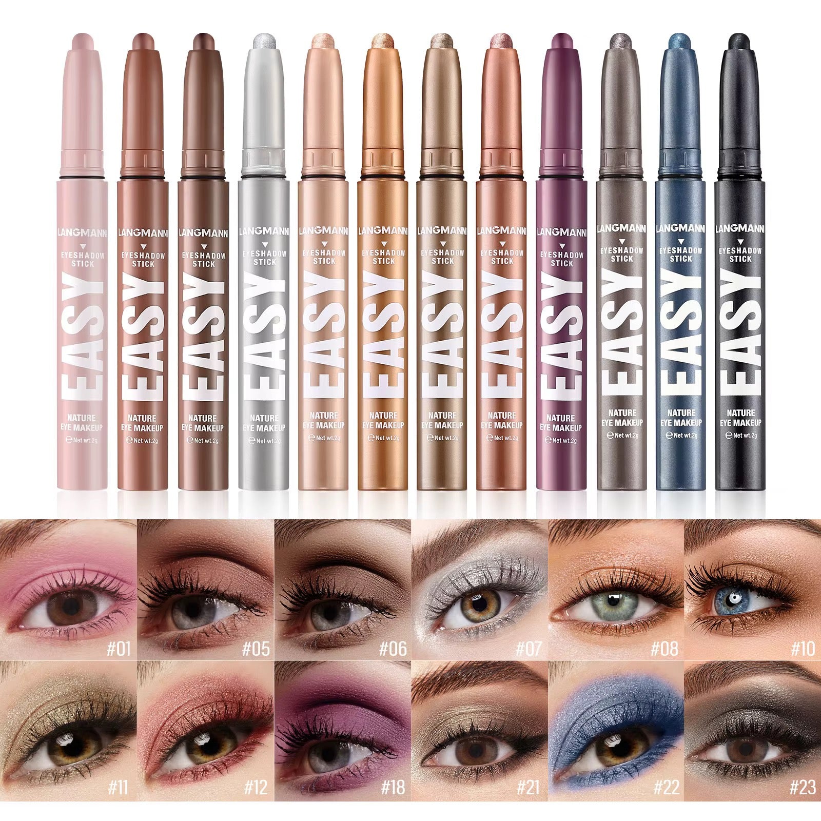LANGMANNI| Eyeshadow Stick | Quick, smooth, and effortless application | Waterproof
