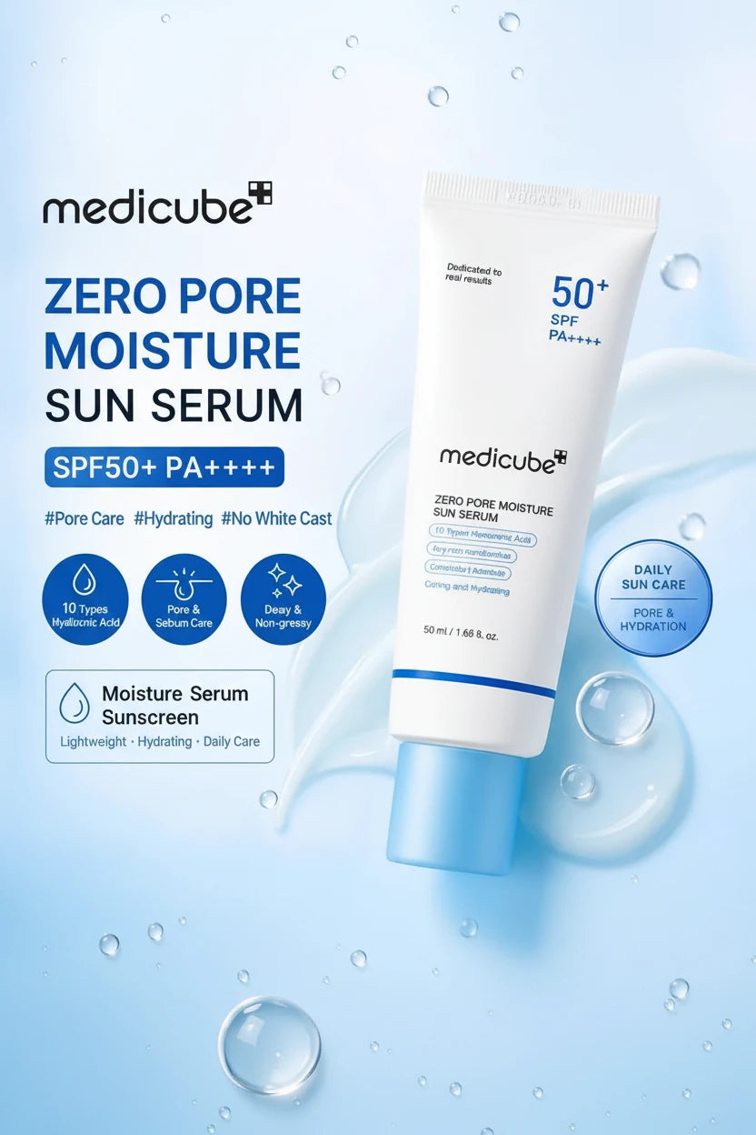 Medicube Zero Pore Moisture Sun Serum –   Protection, hydration & pore-focused skincare