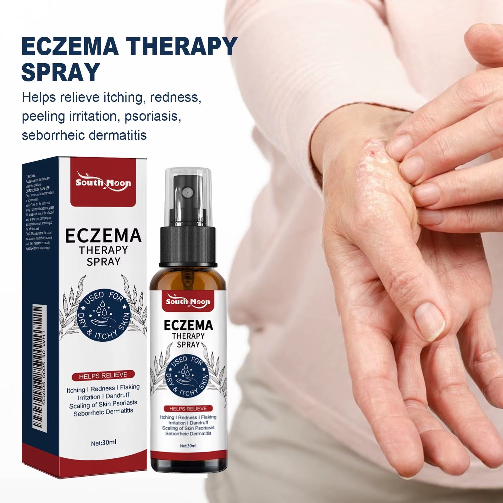 South Moon | Eczema Therapy Spray | Non-steroidal Formula Helps Calm Redness and Irritation