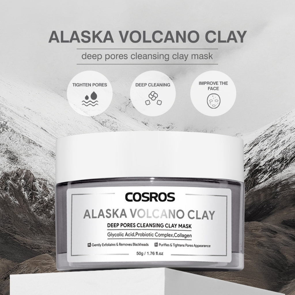 Cosros- Alaska volcano clay-  Deep Cleansing Clay mask