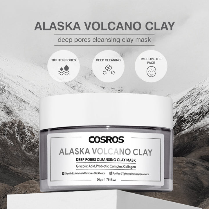 Cosros- Alaska volcano clay-  Deep Cleansing Clay mask